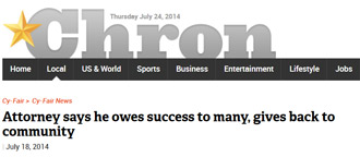 Houston Chronicle article featuring Attorney Keith Peterson